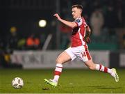 9 February 2024; Brandon Kavanagh of St Patrick's Athletic during the 2024 Men's President's Cup match between Shamrock Rovers and St Patrick's Athletic at Tallaght Stadium in Dublin. Photo by Stephen McCarthy/Sportsfile