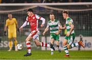9 February 2024; Kian Leavy of St Patrick's Athletic during the 2024 Men's President's Cup match between Shamrock Rovers and St Patrick's Athletic at Tallaght Stadium in Dublin. Photo by Stephen McCarthy/Sportsfile