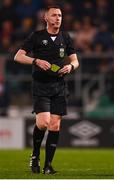 9 February 2024; Referee Damien MacGraith during the 2024 Men's President's Cup match between Shamrock Rovers and St Patrick's Athletic at Tallaght Stadium in Dublin. Photo by Tyler Miller/Sportsfile