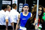 10 February 2024; Aoife O'Rourke of Ireland before the middleweight 75kg semi-final bout during the 75th International Boxing Tournament Strandja in Sofia, Bulgaria. Photo by Ivan Ivanov/Sportsfile