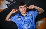 9 February 2024; Mikey McCullagh poses for a portrait during a UCD FC squad portraits session at UCD Bowl in Dublin. Photo by Ramsey Cardy/Sportsfile