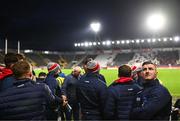 10 February 2024; Patrick Horgan of Cork, right, watches the minor league match between Cork and Kilkenny before the Allianz Hurling League Division 1 Group A match between Cork and Kilkenny at SuperValu Páirc Ui Chaoimh in Cork. Photo by Eóin Noonan/Sportsfile