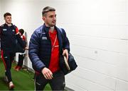 10 February 2024; Shane Kingston of Cork arrives before the Allianz Hurling League Division 1 Group A match between Cork and Kilkenny at SuperValu Páirc Ui Chaoimh in Cork. Photo by Eóin Noonan/Sportsfile