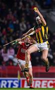 10 February 2024; Mikey Carey of Kilkenny in action against Niall O’Leary of Cork during the Allianz Hurling League Division 1 Group A match between Cork and Kilkenny at SuperValu Páirc Ui Chaoimh in Cork. Photo by Eóin Noonan/Sportsfile