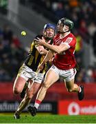 10 February 2024; Mark Coleman of Cork in action against John Donnelly of Kilkenny during the Allianz Hurling League Division 1 Group A match between Cork and Kilkenny at SuperValu Páirc Ui Chaoimh in Cork. Photo by Eóin Noonan/Sportsfile