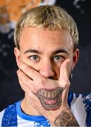 10 February 2024; Ryan Flood poses for a portrait during a Finn Harps squad portraits session at Finn Park in Ballybofey, Donegal. Photo by Ramsey Cardy/Sportsfile