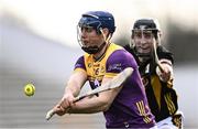 4 February 2024; Shane Reck of Wexford in action against Kevin Blanchfield of Kilkenny during the Allianz Hurling League Division 1 Group A match between Kilkenny and Wexford at UPMC Nowlan Park in Kilkenny. Photo by Piaras Ó Mídheach/Sportsfile