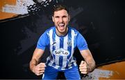 10 February 2024; Matty Makinson poses for a portrait during a Finn Harps squad portraits session at Finn Park in Ballybofey, Donegal. Photo by Ramsey Cardy/Sportsfile