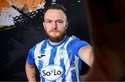 10 February 2024; David Cawley poses for a portrait during a Finn Harps squad portraits session at Finn Park in Ballybofey, Donegal. Photo by Ramsey Cardy/Sportsfile