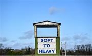 11 February 2024; The course going board ahead of racing at Navan Racecourse in Meath. Photo by Seb Daly/Sportsfile