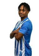 10 February 2024; Mark Mbuli poses for a portrait during a Finn Harps squad portraits session at Finn Park in Ballybofey, Donegal. Photo by Ramsey Cardy/Sportsfile