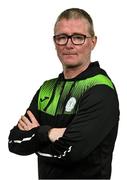 10 February 2024; Manager Darren Murphy poses for a portrait during a Finn Harps squad portraits session at Finn Park in Ballybofey, Donegal. Photo by Ramsey Cardy/Sportsfile