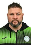 10 February 2024; Goalkeeping Coach Eamon Curry poses for a portrait during a Finn Harps squad portraits session at Finn Park in Ballybofey, Donegal. Photo by Ramsey Cardy/Sportsfile