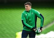 11 February 2024; Josh van der Flier of Ireland warms-up before the Guinness Six Nations Rugby Championship match between Ireland and Italy at the Aviva Stadium in Dublin. Photo by Brendan Moran/Sportsfile