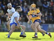 11 February 2024; Robin Mounsey of Clare is tackled by Mark Fitzgerald of Waterford during the Allianz Hurling League Division 1 Group A match between Waterford and Clare at Walsh Park in Waterford. Photo by Eóin Noonan/Sportsfile