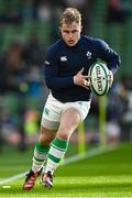 11 February 2024; Craig Casey of Ireland warms-up before the Guinness Six Nations Rugby Championship match between Ireland and Italy at the Aviva Stadium in Dublin. Photo by Brendan Moran/Sportsfile