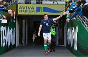11 February 2024; James Ryan of Ireland greets supporters while making his way onto the pitch before the Guinness Six Nations Rugby Championship match between Ireland and Italy at the Aviva Stadium in Dublin. Photo by Ben McShane/Sportsfile