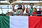 11 February 2024; Italy supporters before the Guinness Six Nations Rugby Championship match between Ireland and Italy at the Aviva Stadium in Dublin. Photo by Ben McShane/Sportsfile