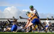 11 February 2024; Patrick Crotty of Clare in action against Michael Kiely of Waterford during the Allianz Hurling League Division 1 Group A match between Waterford and Clare at Walsh Park in Waterford. Photo by Eóin Noonan/Sportsfile