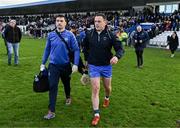 11 February 2024; Stephen Bennett of Waterford leaves the pitch with medical personal after sustaining an injury during the Allianz Hurling League Division 1 Group A match between Waterford and Clare at Walsh Park in Waterford. Photo by Eóin Noonan/Sportsfile