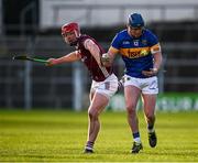 11 February 2024; Alan Tynan of Tipperary is tackled by Ronan Glennon of Galway during the Allianz Hurling League Division 1 Group B match between Tipperary and Galway at FBD Semple Stadium in Thurles, Tipperary. Photo by Ray McManus/Sportsfile