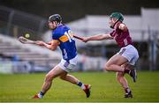 11 February 2024; Gearoid O'Connor of Tipperary is tackled by Gavin Lee of Galway during the Allianz Hurling League Division 1 Group B match between Tipperary and Galway at FBD Semple Stadium in Thurles, Tipperary. Photo by Ray McManus/Sportsfile