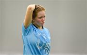 11 February 2024; Sofia Kerr of SETU Carlow dejected after her side's defeat in the Electric Ireland Purcell Cup final match between University of Galway and SETU Carlow at University of Galway Connacht GAA AirDome in Bekan, Mayo. Photo by Sam Barnes/Sportsfile