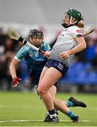 11 February 2024; Aine Keane of University of Limerick in action against Kerrie Finnegan of Technological University Dublin during the Electric Ireland Ashbourne Cup final match between University of Limerick and Technological University Dublin at University of Galway Connacht GAA AirDome in Bekan, Mayo. Photo by Sam Barnes/Sportsfile