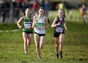 11 February 2024; Freyja O'Carroll of Raheny Shamrock AC, Dublin, competes in the Girls U17 3000m the 123.ie National Intermediate, Masters & Juvenile B Cross Country Championships at DKiT Campus in Dundalk, Louth. Photo by Stephen Marken/Sportsfile