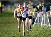 11 February 2024; Adelyn Walsh of Tullamore Harriers AC, Offaly, competes in the Girls U15  2500m  during the 123.ie National Intermediate, Masters & Juvenile B Cross Country Championships at DKiT Campus in Dundalk, Louth. Photo by Stephen Marken/Sportsfile