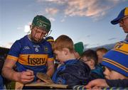 11 February 2024; Robert Byrne of Tipperary with supporters after the Allianz Hurling League Division 1 Group B match between Tipperary and Galway at FBD Semple Stadium in Thurles, Tipperary. Photo by Tom Beary/Sportsfile
