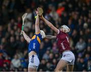 11 February 2024; Michael Breen of Tipperary in action against Jason Flynn of Galway during the Allianz Hurling League Division 1 Group B match between Tipperary and Galway at FBD Semple Stadium in Thurles, Tipperary. Photo by Ray McManus/Sportsfile