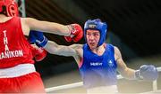 11 February 2024; Aoife O'Rourke of Ireland, right, in action against Baison Manikon of Thailand in their middleweight 75kg final bout during the 75th International Boxing Tournament Strandja in Sofia, Bulgaria. Photo by Liubomir Asenov /Sportsfile