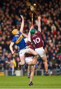 11 February 2024; Mark Kehoe of Tipperary in action against Gavin Lee of Galway during the Allianz Hurling League Division 1 Group B match between Tipperary and Galway at FBD Semple Stadium in Thurles, Tipperary. Photo by Tom Beary/Sportsfile