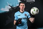 11 February 2024; Goalkeeper Luke Dennison poses for a portrait during a Bohemians FC squad portraits session at DCU Sports Complex in Dublin. Photo by Stephen McCarthy/Sportsfile