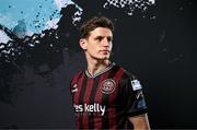 11 February 2024; Paddy Kirk poses for a portrait during a Bohemians FC squad portraits session at DCU Sports Complex in Dublin. Photo by Stephen McCarthy/Sportsfile