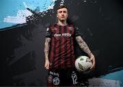 11 February 2024; Danny Grant poses for a portrait during a Bohemians FC squad portraits session at DCU Sports Complex in Dublin. Photo by Stephen McCarthy/Sportsfile