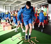 12 February 2024; Gus McCarthy during a gym session on the Leinster Rugby 12 County Tour at Mullingar RFC in Westmeath. Photo by Harry Murphy/Sportsfile