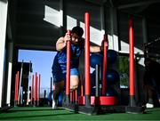 12 February 2024; Michael Milne during a gym session on the Leinster Rugby 12 County Tour at Mullingar RFC in Westmeath. Photo by Harry Murphy/Sportsfile