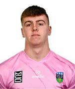 9 February 2024; Goalkeeper Fintan Agnew poses for a portrait during a UCD FC squad portraits session at UCD Bowl in Belfield, Dublin. Photo by Tyler Miller/Sportsfile