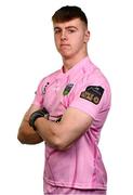 9 February 2024; Goalkeeper Fintan Agnew poses for a portrait during a UCD FC squad portraits session at UCD Bowl in Belfield, Dublin. Photo by Tyler Miller/Sportsfile