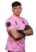 9 February 2024; Goalkeeper Kian Moore poses for a portrait during a UCD FC squad portraits session at UCD Bowl in Belfield, Dublin. Photo by Tyler Miller/Sportsfile