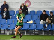 11 February 2024; Caitlin Armstong of Queens University Belfast takes a free during the Electric Ireland Fr Meaghair Cup final match between Queens University Belfast and Ulster University Jordanstown at University of Galway Connacht GAA Centre of Excellence in Bekan, Mayo. Photo by Sam Barnes/Sportsfile