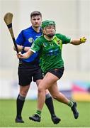 11 February 2024; Orlaith McCusker of Queens University Belfast during the Electric Ireland Fr Meaghair Cup final match between Queens University Belfast and Ulster University Jordanstown at University of Galway Connacht GAA Centre of Excellence in Bekan, Mayo. Photo by Sam Barnes/Sportsfile