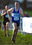 11 February 2024; Gerard Gallagher of Finn Valley AC, Donegal, competes in the masters men's 7000m during the 123.ie National Intermediate, Masters & Juvenile B Cross Country Championships at DKiT Campus in Dundalk, Louth. Photo by Stephen Marken/Sportsfile