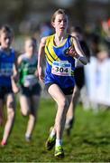 11 February 2024; Juliette Fallon of Roscommon AC, competes in the Girls U13 1500m during the 123.ie National Intermediate, Masters & Juvenile B Cross Country Championships at DKiT Campus in Dundalk, Louth. Photo by Stephen Marken/Sportsfile