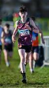 11 February 2024; Jack Bennett of St Michael's AC, Laois, competes in the Boys U15 2500m during the 123.ie National Intermediate, Masters & Juvenile B Cross Country Championships at DKiT Campus in Dundalk, Louth. Photo by Stephen Marken/Sportsfile