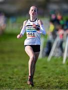 11 February 2024; Abigail Duggan of Midleton AC, Cork, competes in the Girls U15 2500m during the 123.ie National Intermediate, Masters & Juvenile B Cross Country Championships at DKiT Campus in Dundalk, Louth. Photo by Stephen Marken/Sportsfile