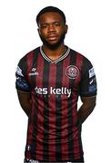 11 February 2024; James Akintunde poses for a portrait during a Bohemians FC squad portraits session at DCU Sports Complex in Dublin. Photo by Tyler Miller/Sportsfile
