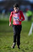 11 February 2024; Cathal Bastible-Diaz of Dundalk St Gerards AC, Louth, competes in the Boys U15 2500m during the 123.ie National Intermediate, Masters & Juvenile B Cross Country Championships at DKiT Campus in Dundalk, Louth. Photo by Stephen Marken/Sportsfile